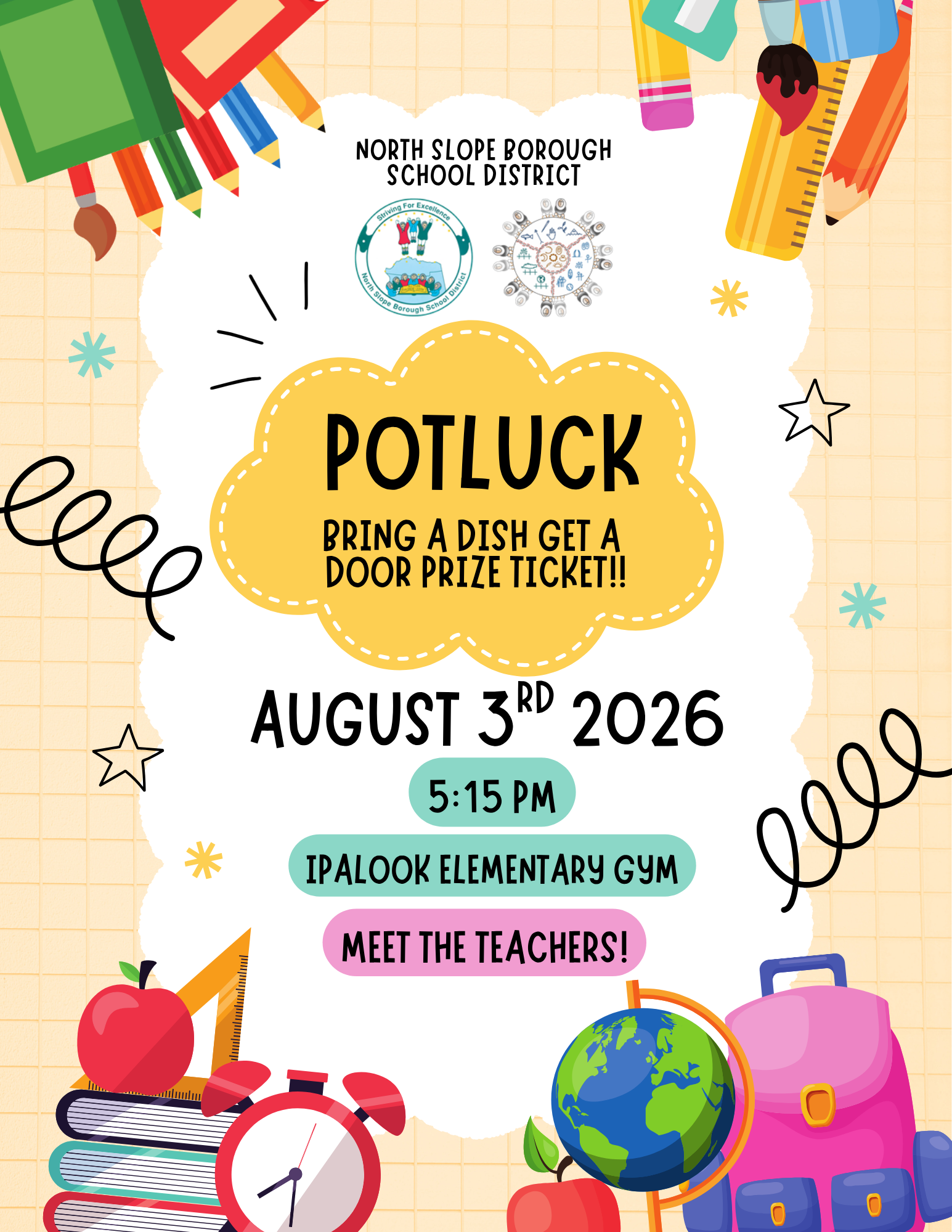 Flyer for potluck
